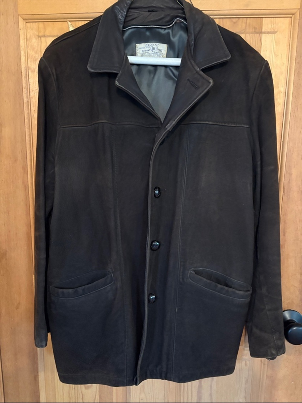 Vintage Suede Quilon Button Up Jacket Woman’s Sz L
